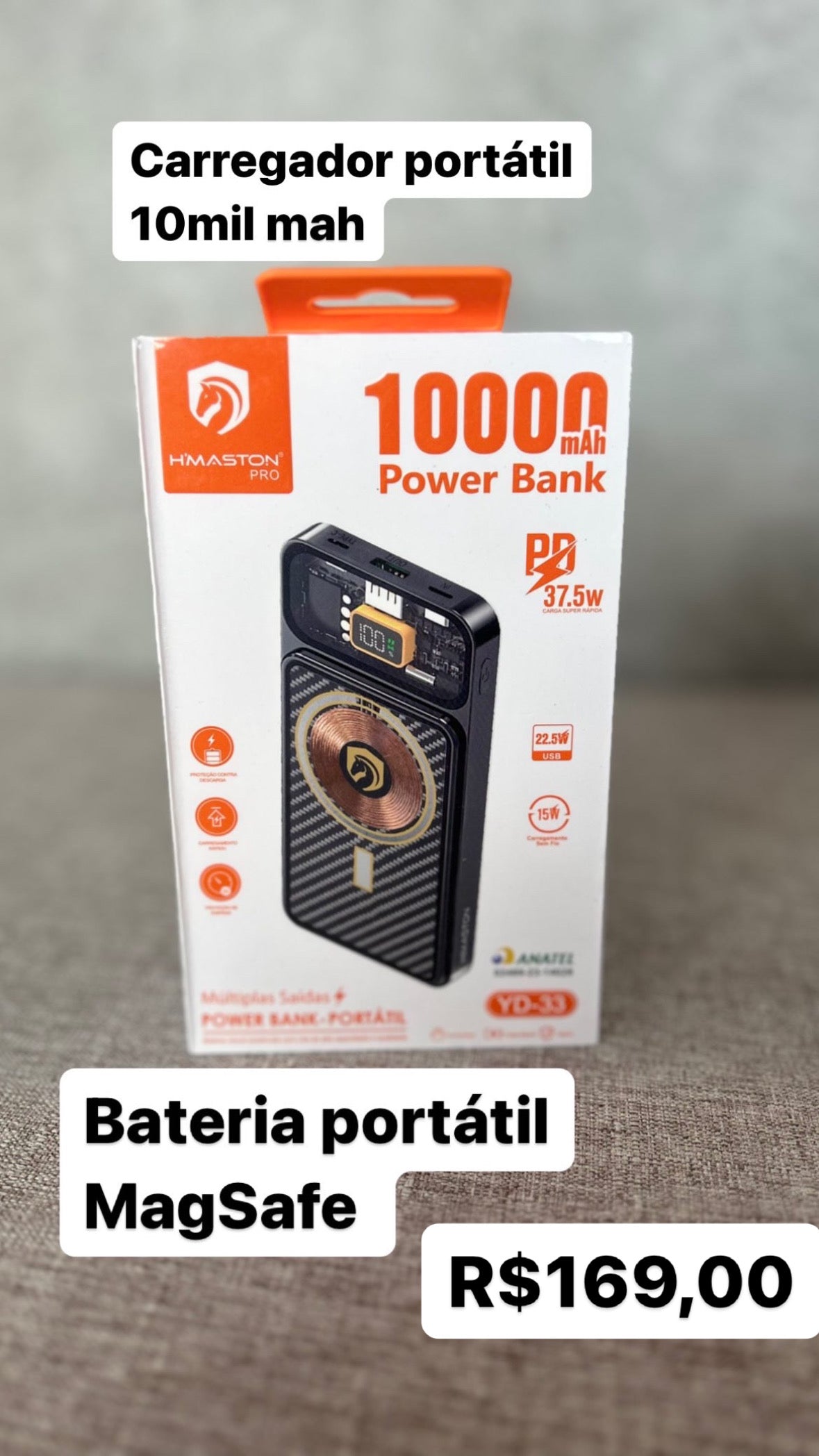 Bateria portátil MagSafe 10mil mah