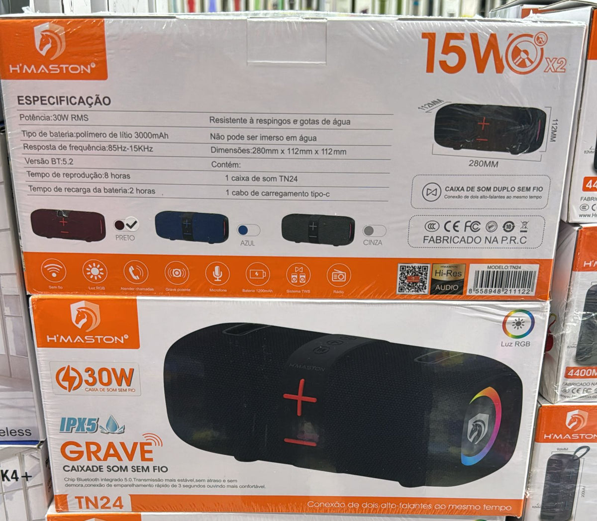 Caixa de som portátil H maston TURBO TN24