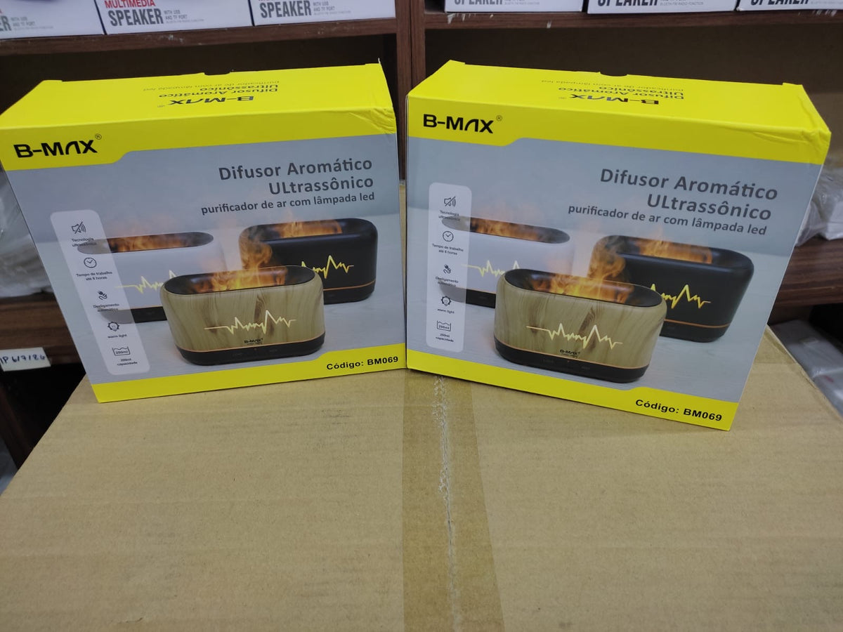 Umidificador Difusor Aromático
Ultrassônico Com Controle Remoto Simula
Chamas - B Max