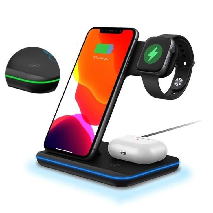 Carregador Por Indução 3 Em 1 Magnético